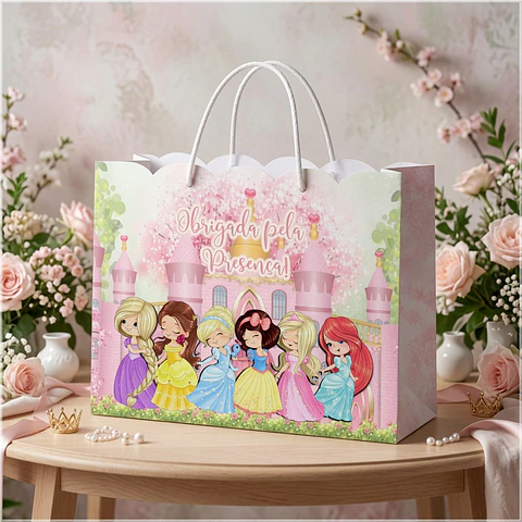 Arquivo de Corte Sacolinha Princesas Disney Cute 17