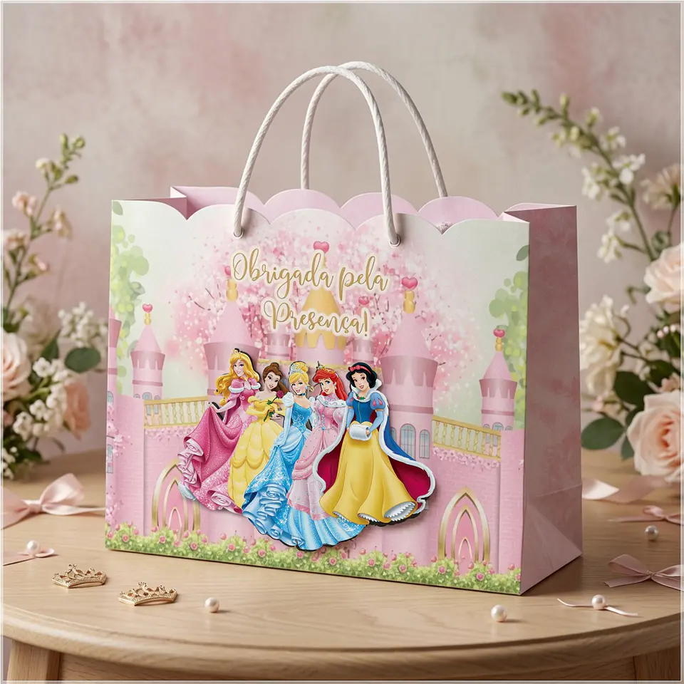 Arquivo de Corte Sacolinha Princesas Disney 16 1