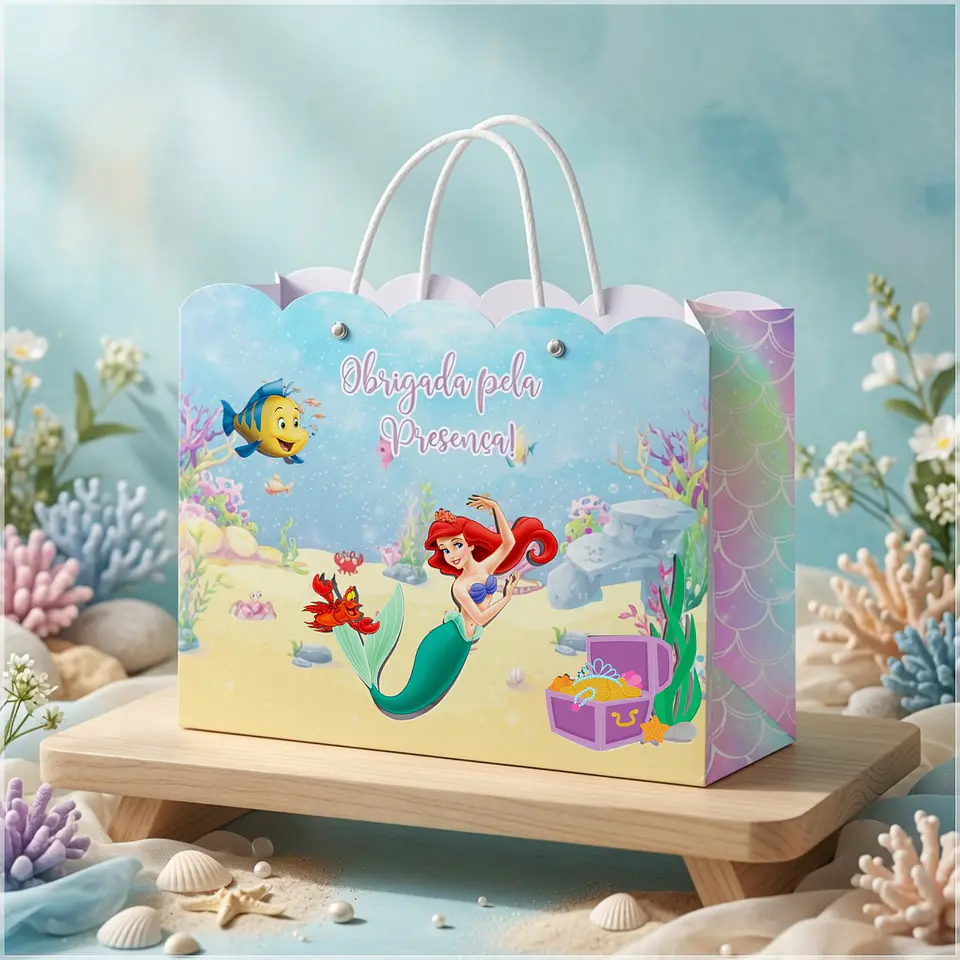 Arquivo de Corte Sacolinha Ariel A Pequena Sereia 7 1