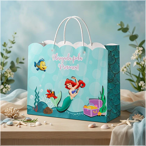Arquivo de Corte Sacolinha Ariel A Pequena Sereia 6