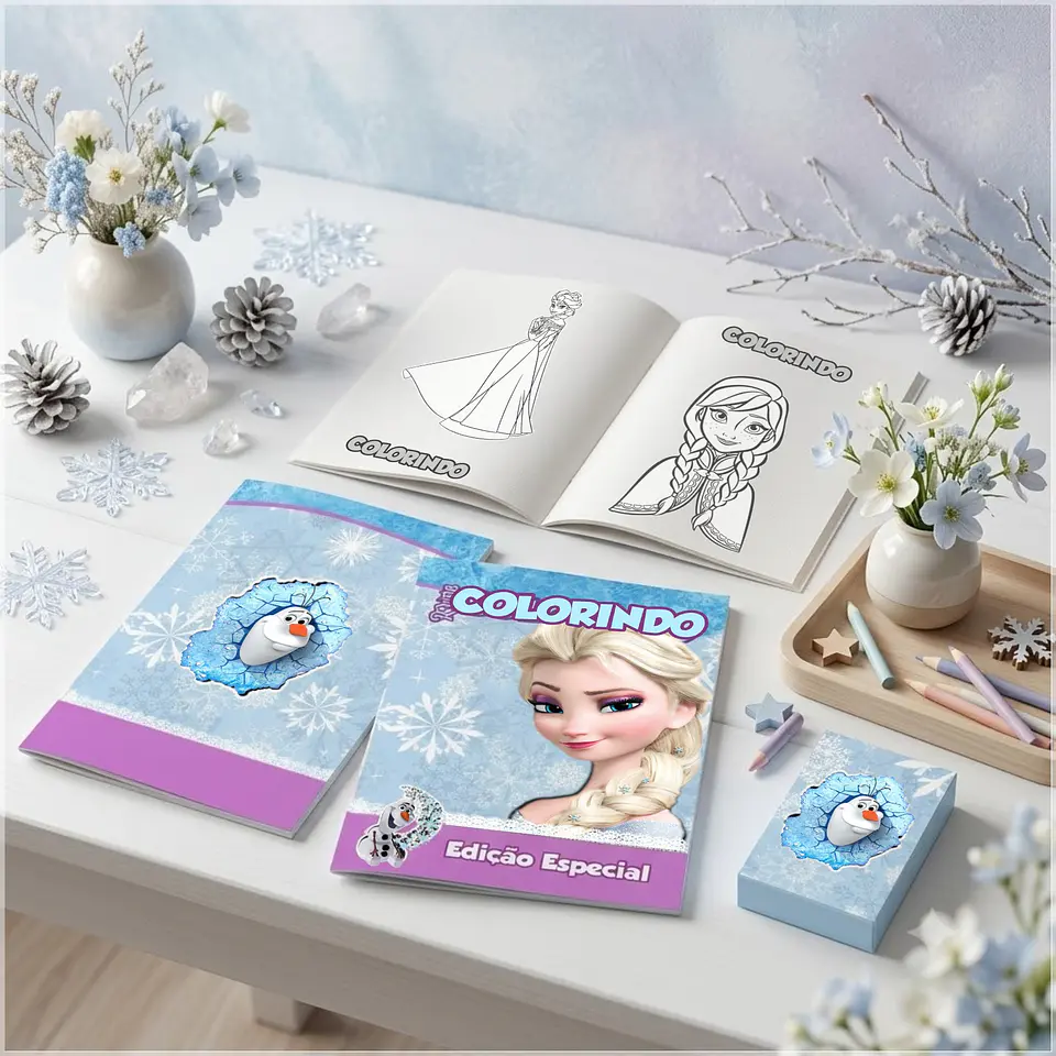 Arquivo de Corte Revistinha de Colorir Frozen 16 1