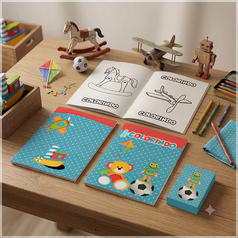 Arquivo de Corte Revistinha de Colorir Brinquedos 5