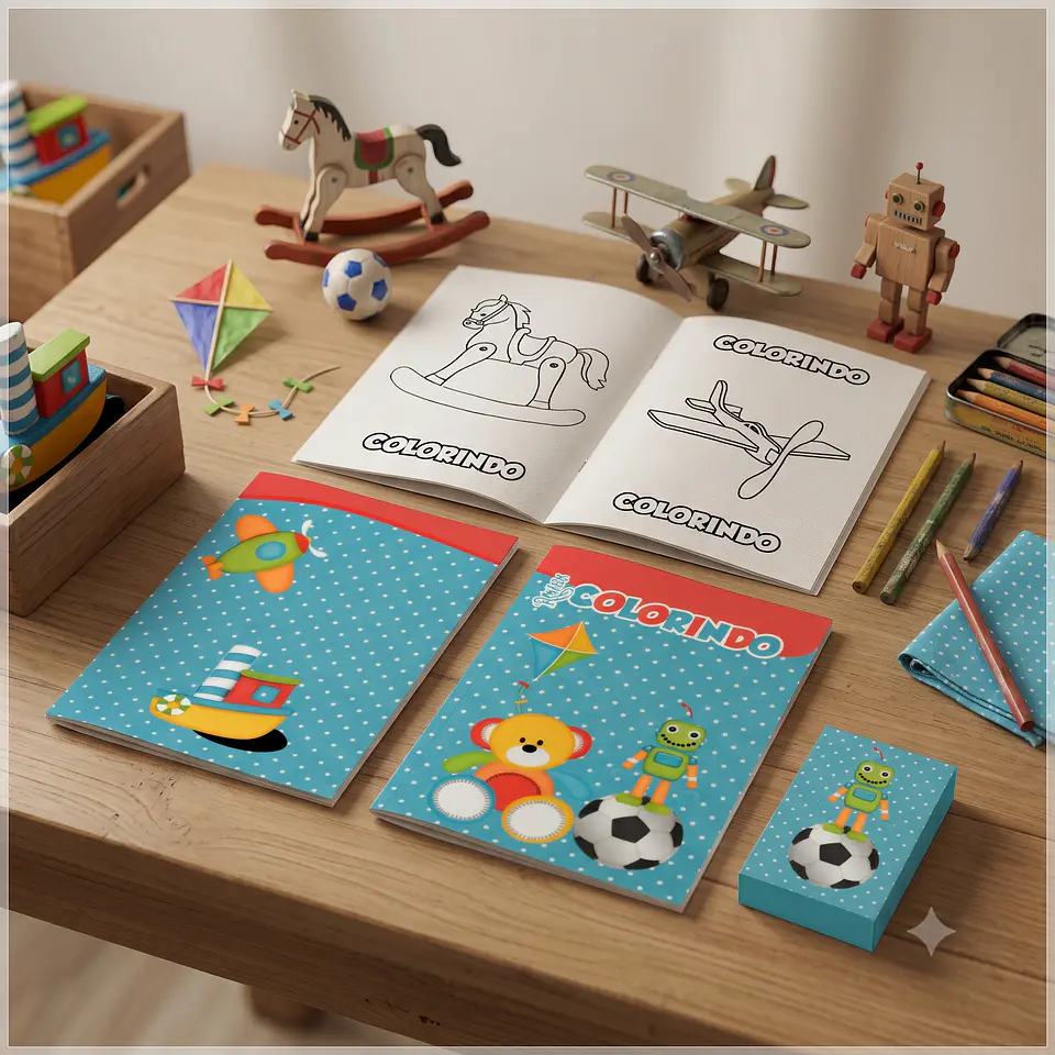 Arquivo de Corte Revistinha de Colorir Brinquedos 5 1