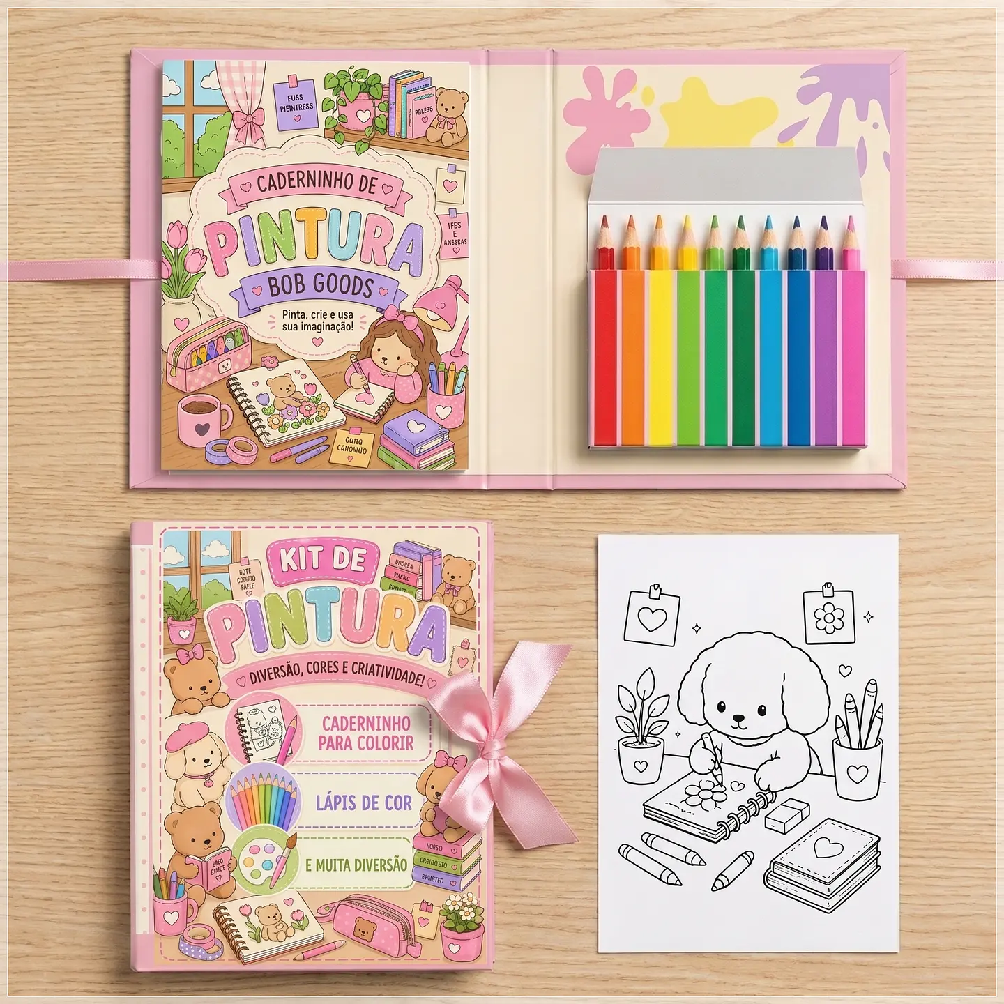 Arquivo de Corte - Kit de Colorir Bobbie Goods Menina 1
