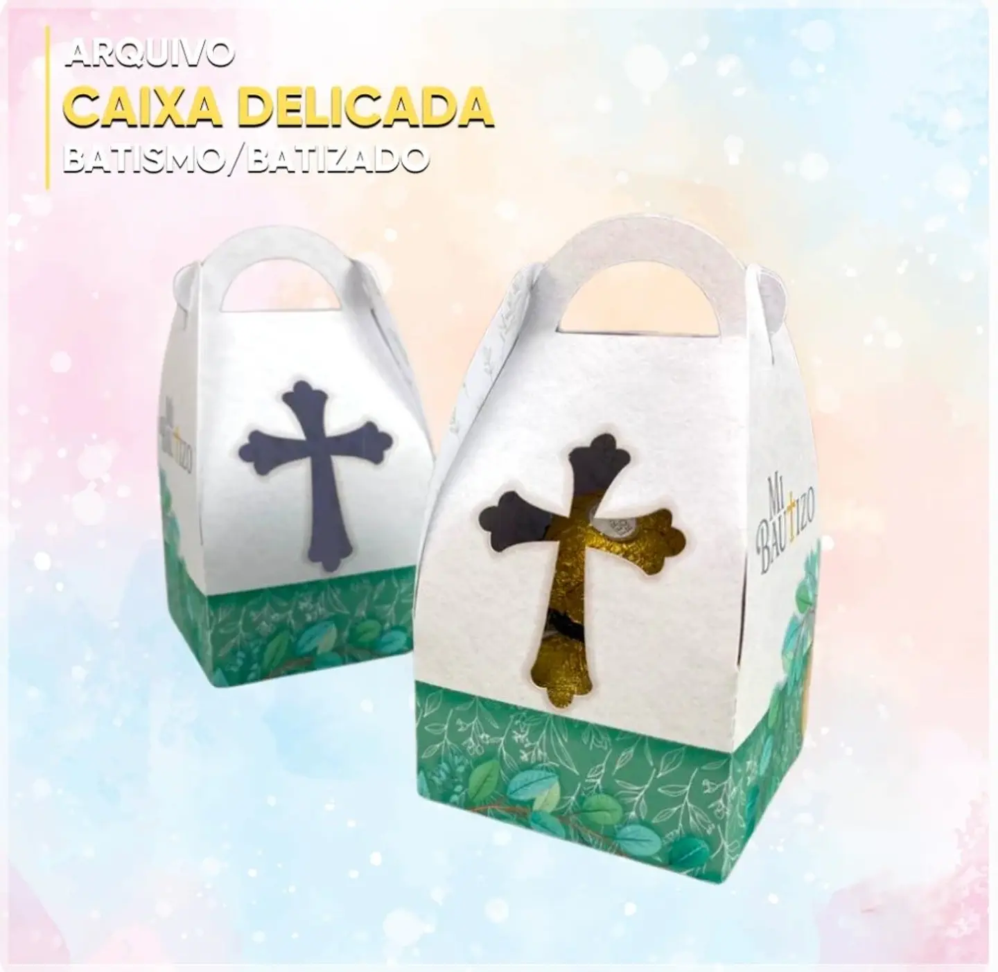 Arquivo de Corte Caixa Delicada Batismo 1