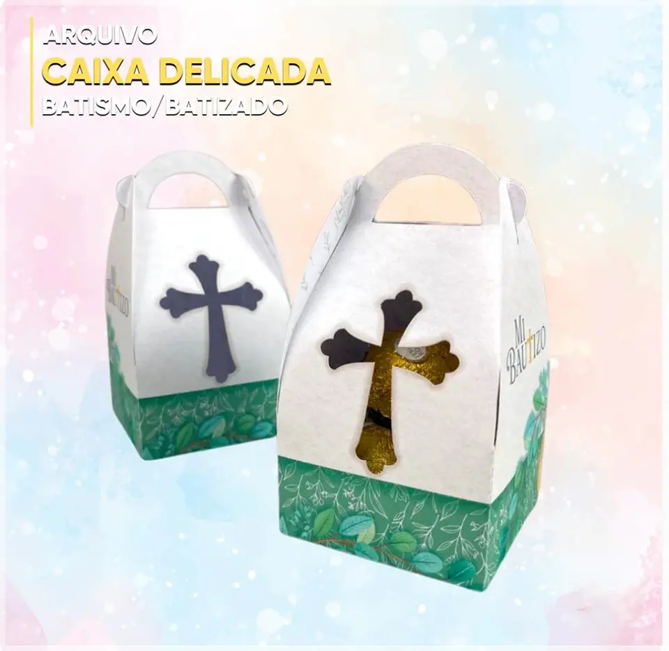 Arquivo de Corte Caixa Delicada Batismo 1