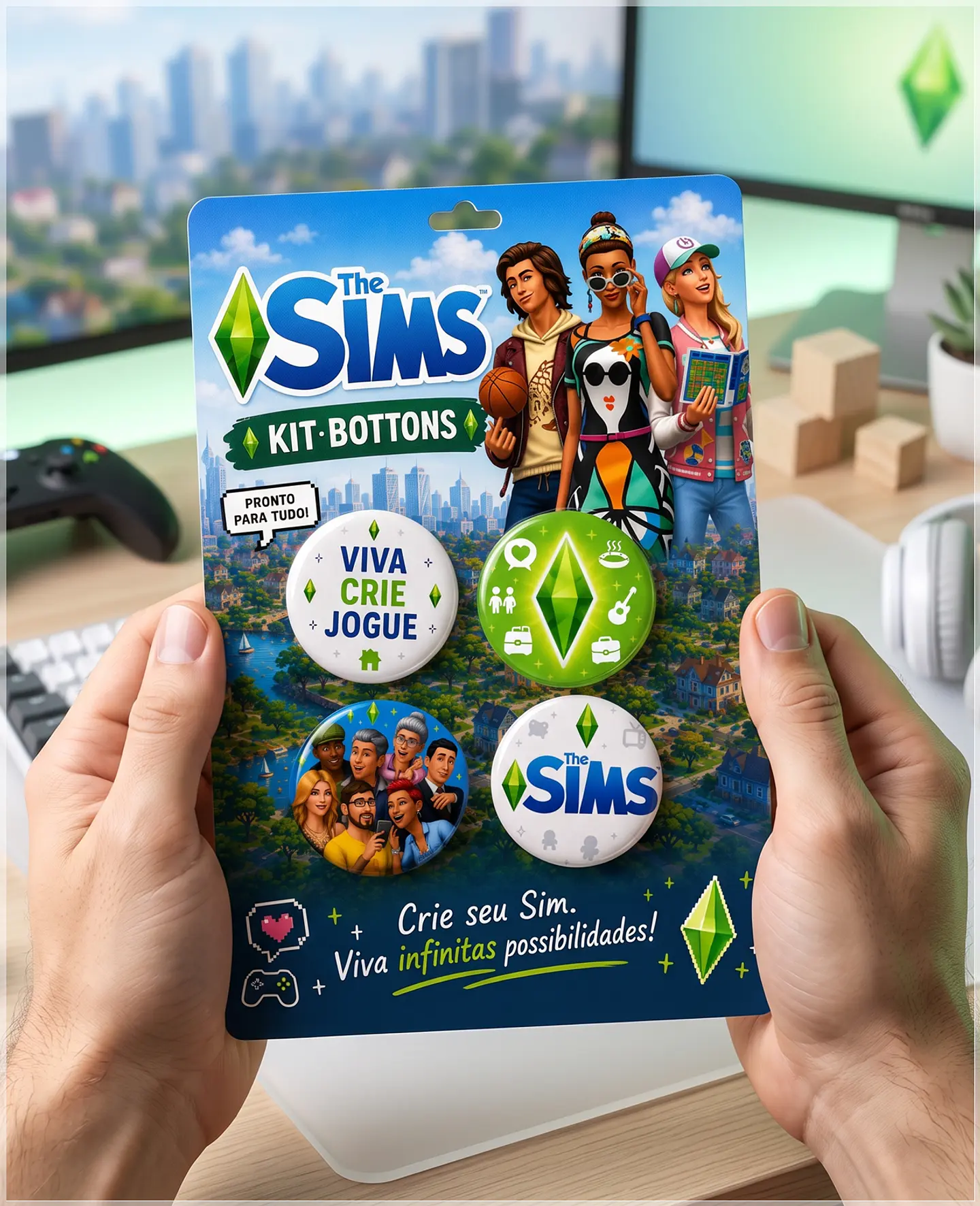 Arquivo de Corte Bottons The Sims 108 1