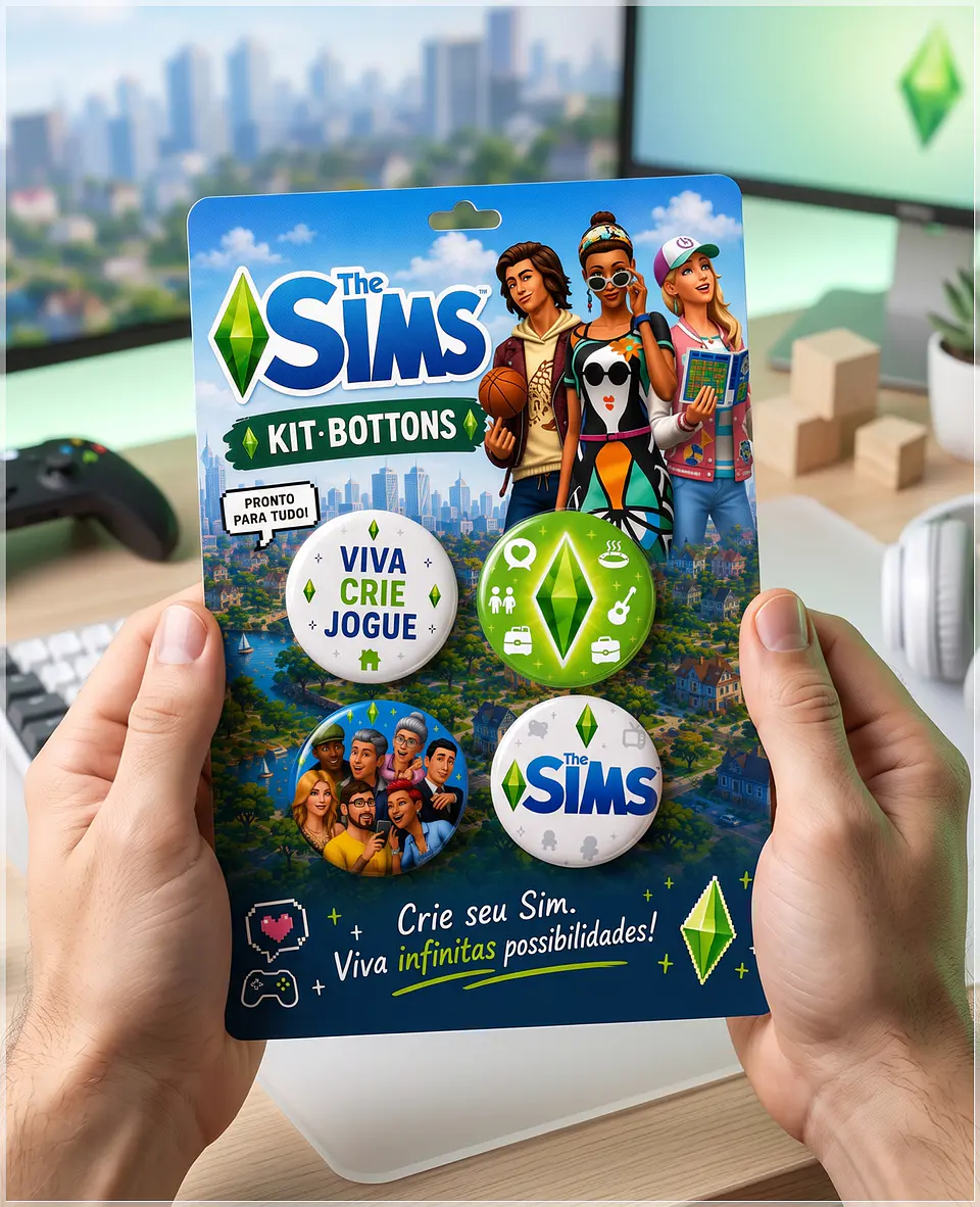 Arquivo de Corte Bottons The Sims 108 1
