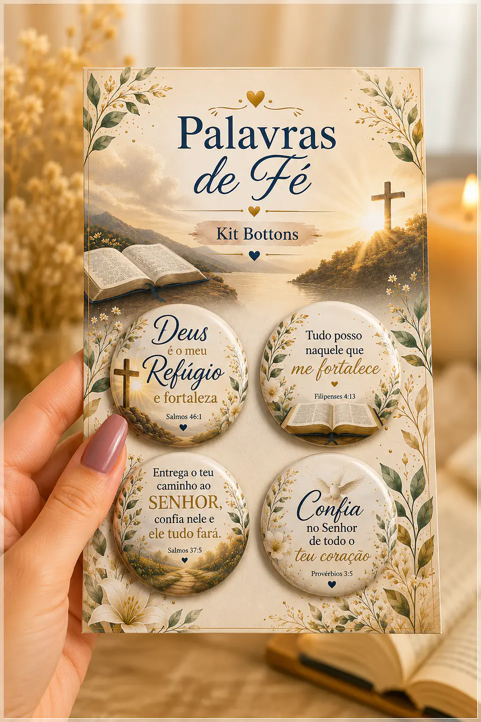 Arquivo de Corte Bottons Religosos Palavra de Fé Salmos Provérbios 97 1