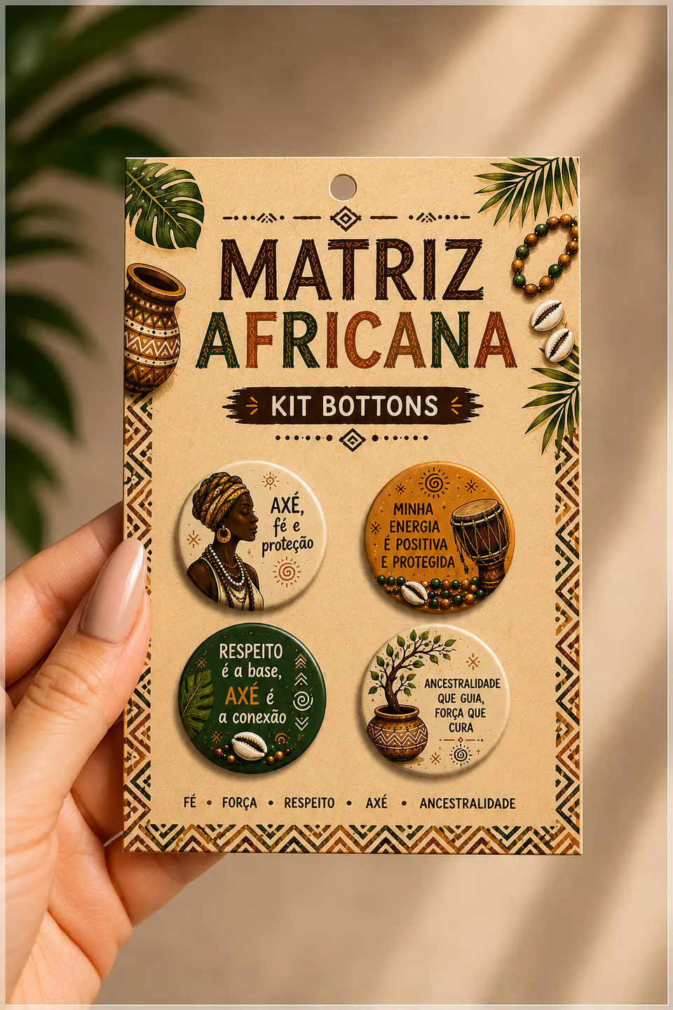 Arquivo de Corte Bottons Matriz Africana 90 1