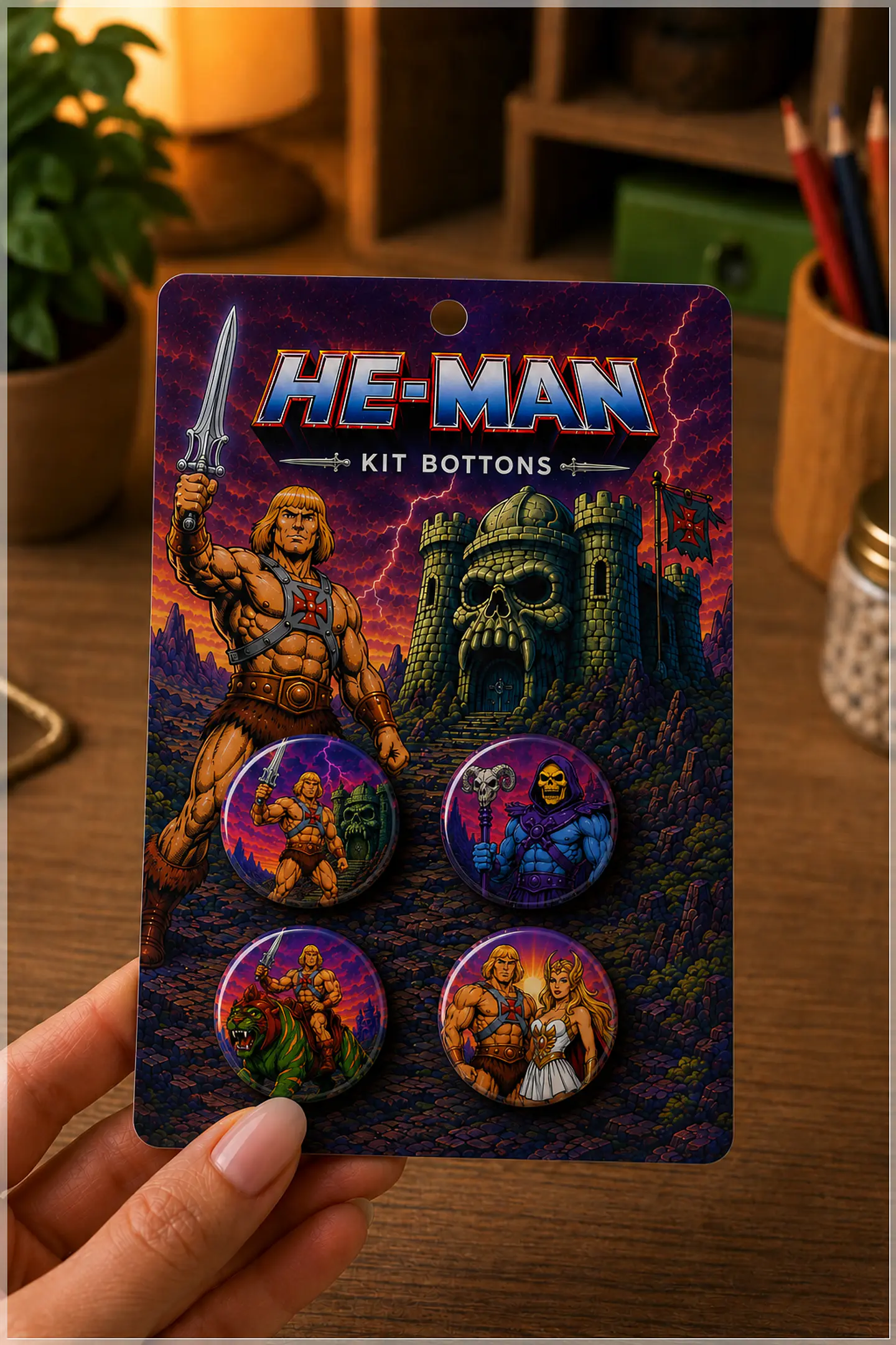 Arquivo de Corte Bottons He-Man 88 1
