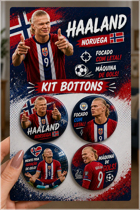 Arquivo de Corte Bottons Erling Haaland 69