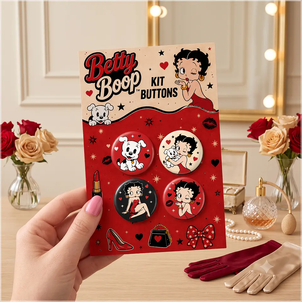 Arquivo de Corte Bottons Betty Boop 22 1