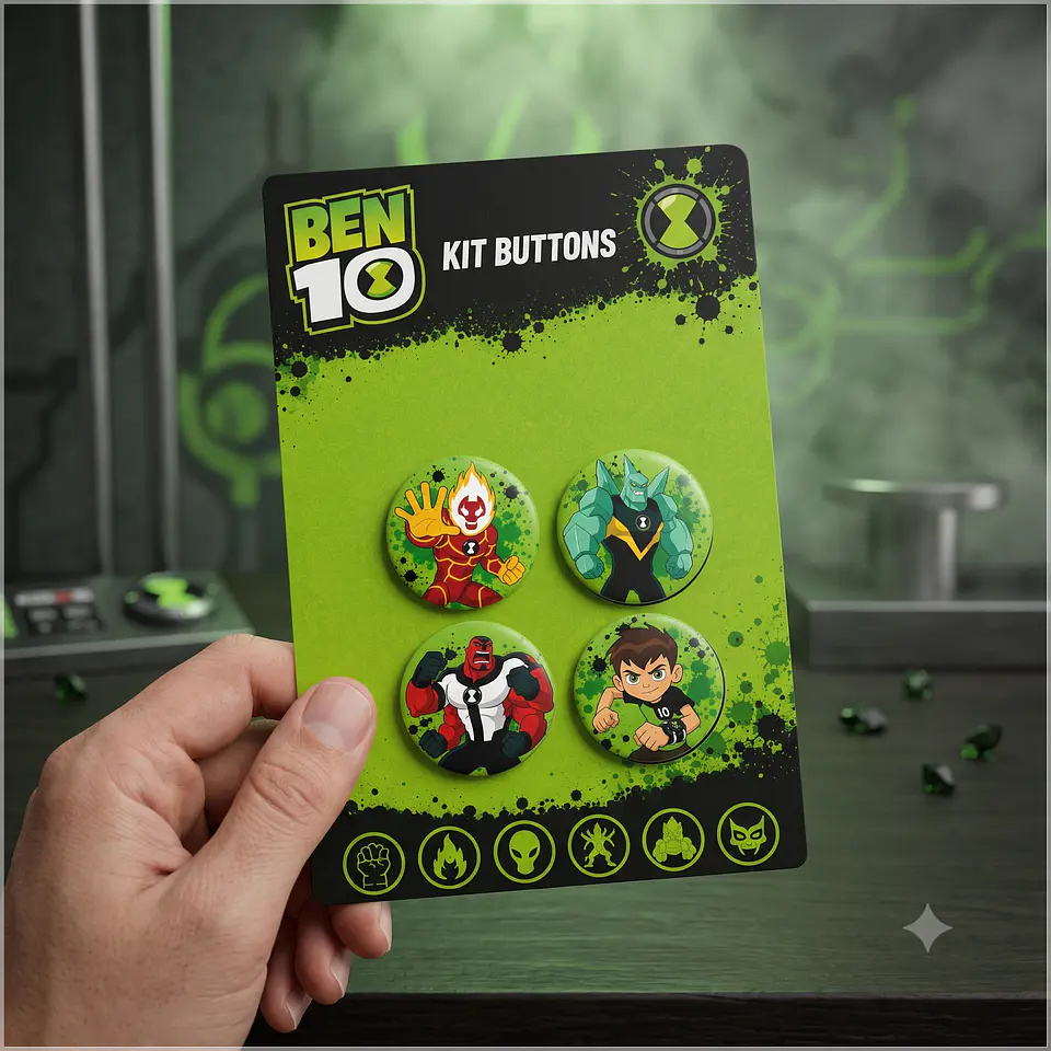 Arquivo de Corte Bottons Ben 10 21 1