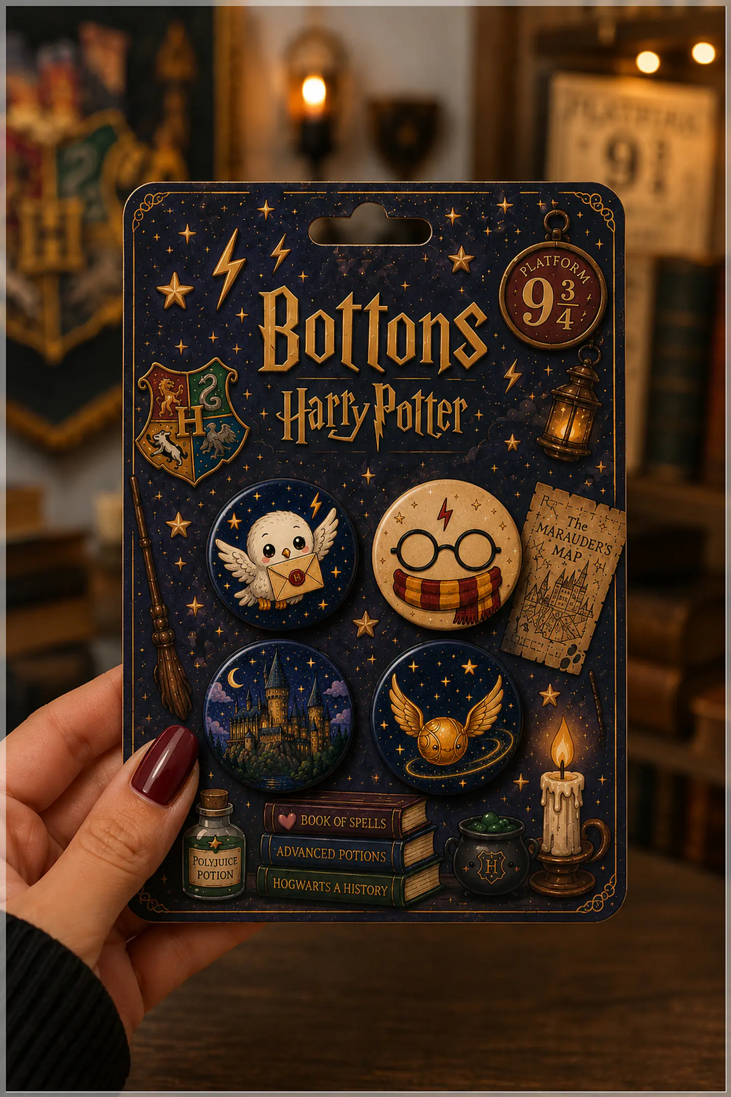 Arquivo de Corte Bottons Harry Potter 5 1
