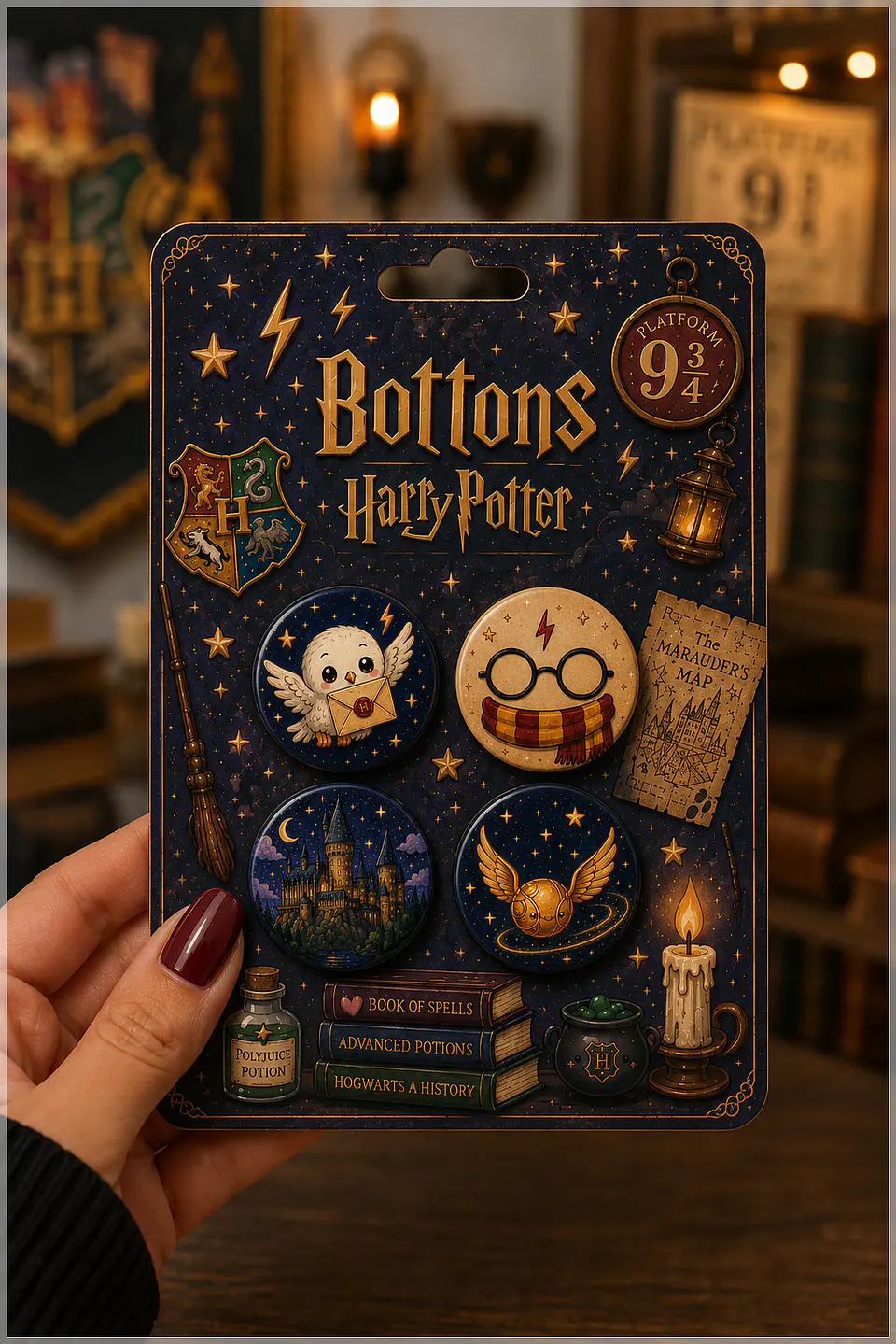 Arquivo de Corte Bottons Harry Potter 5 1