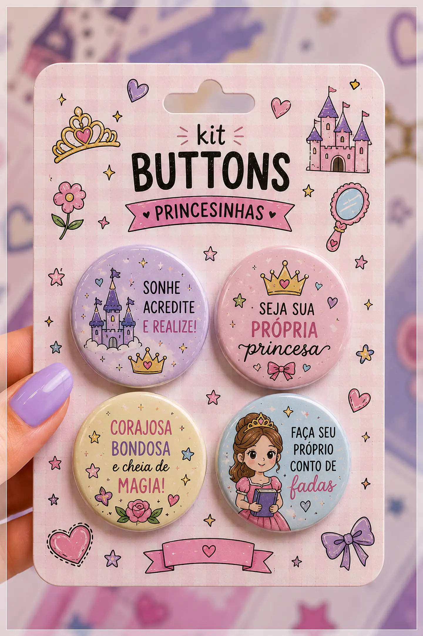 Arquivo de Corte Buttons Princesas 1 1