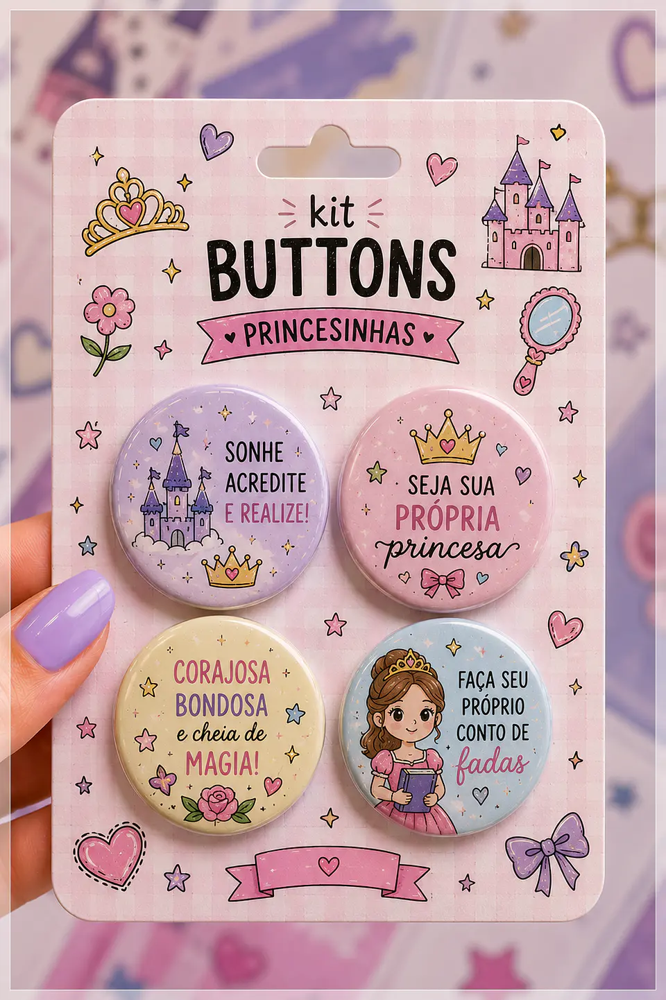 Arquivo de Corte Buttons Princesas 1 1