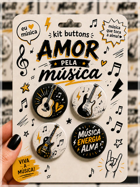 Arquivo de Corte Buttons Música Violão