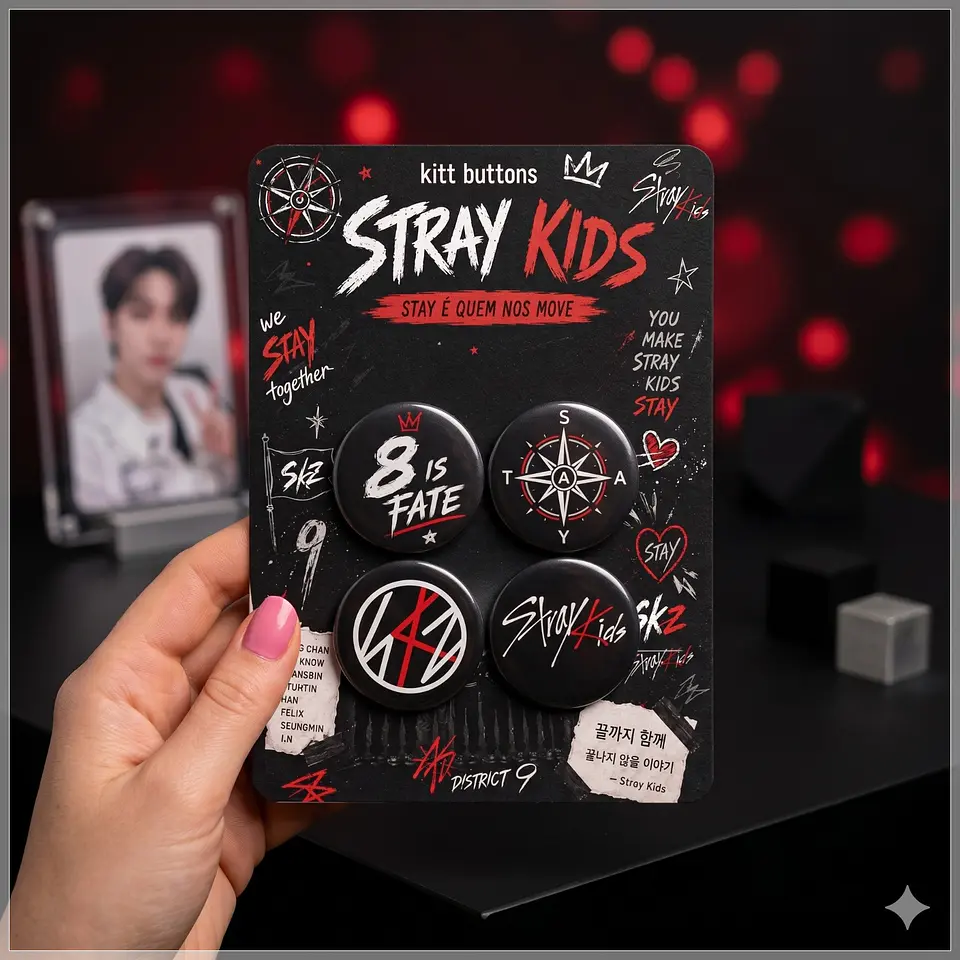 Arquivo de Corte Buttons Stray Kids 1