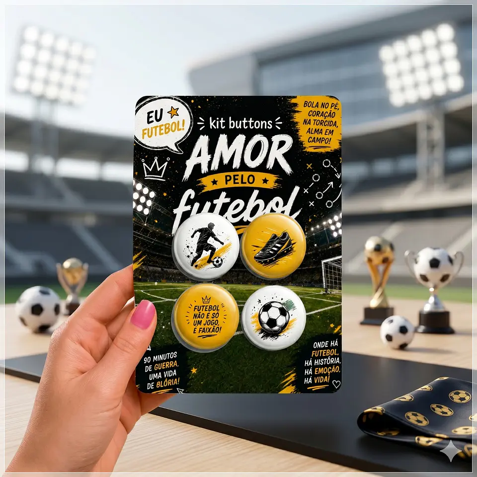 Arquivo de Corte Buttons Futebol 1