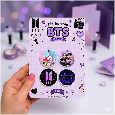 Arquivo de Corte Buttons Bts