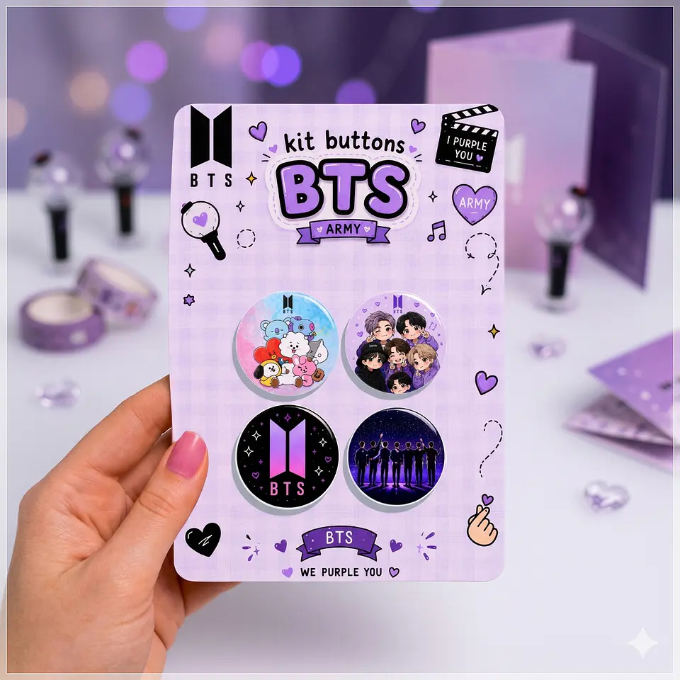 Arquivo de Corte Buttons Bts 1