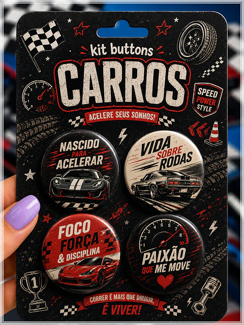 Arquivo de Corte Buttons Carros