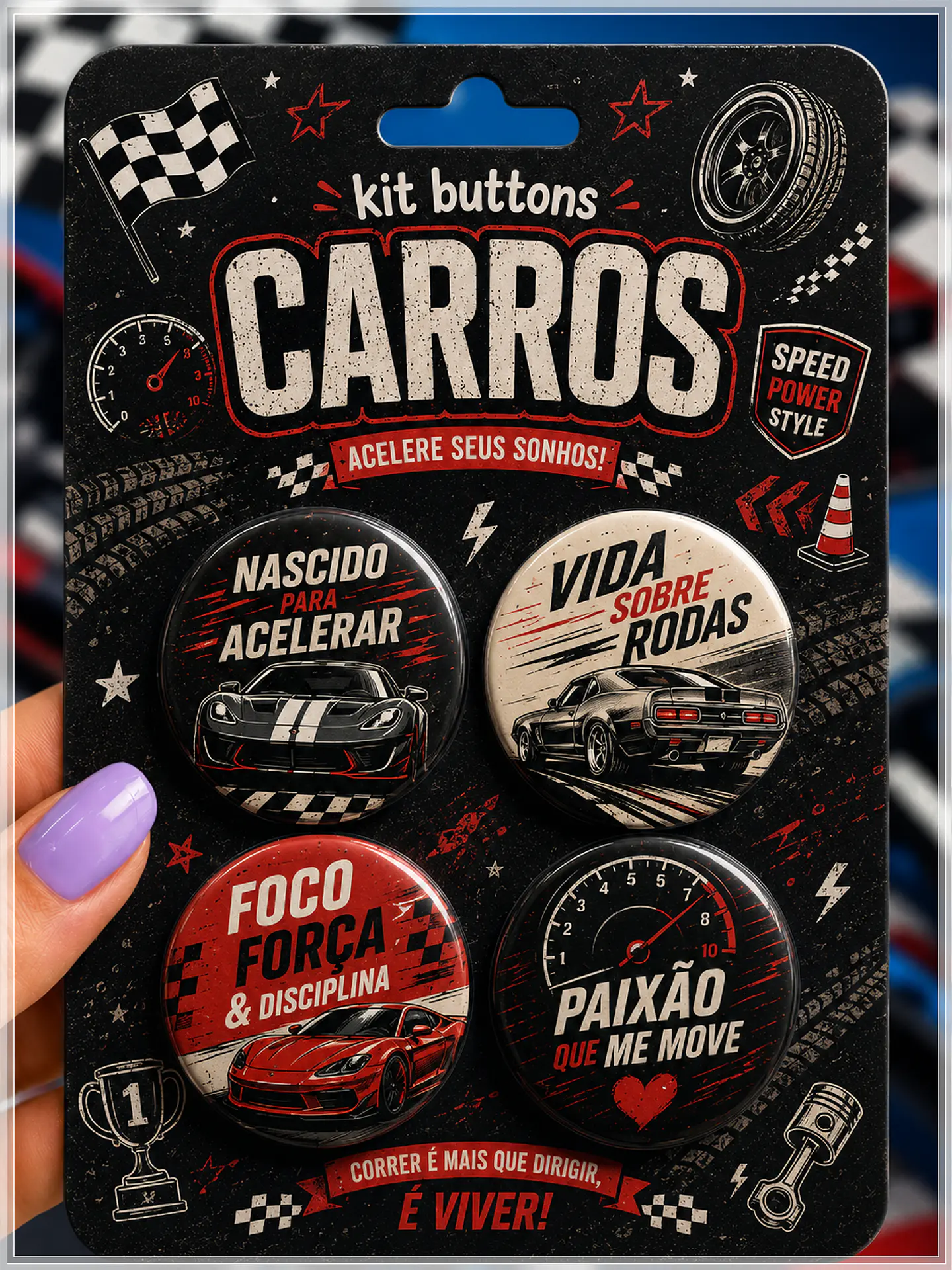 Arquivo de Corte Buttons Carros 1