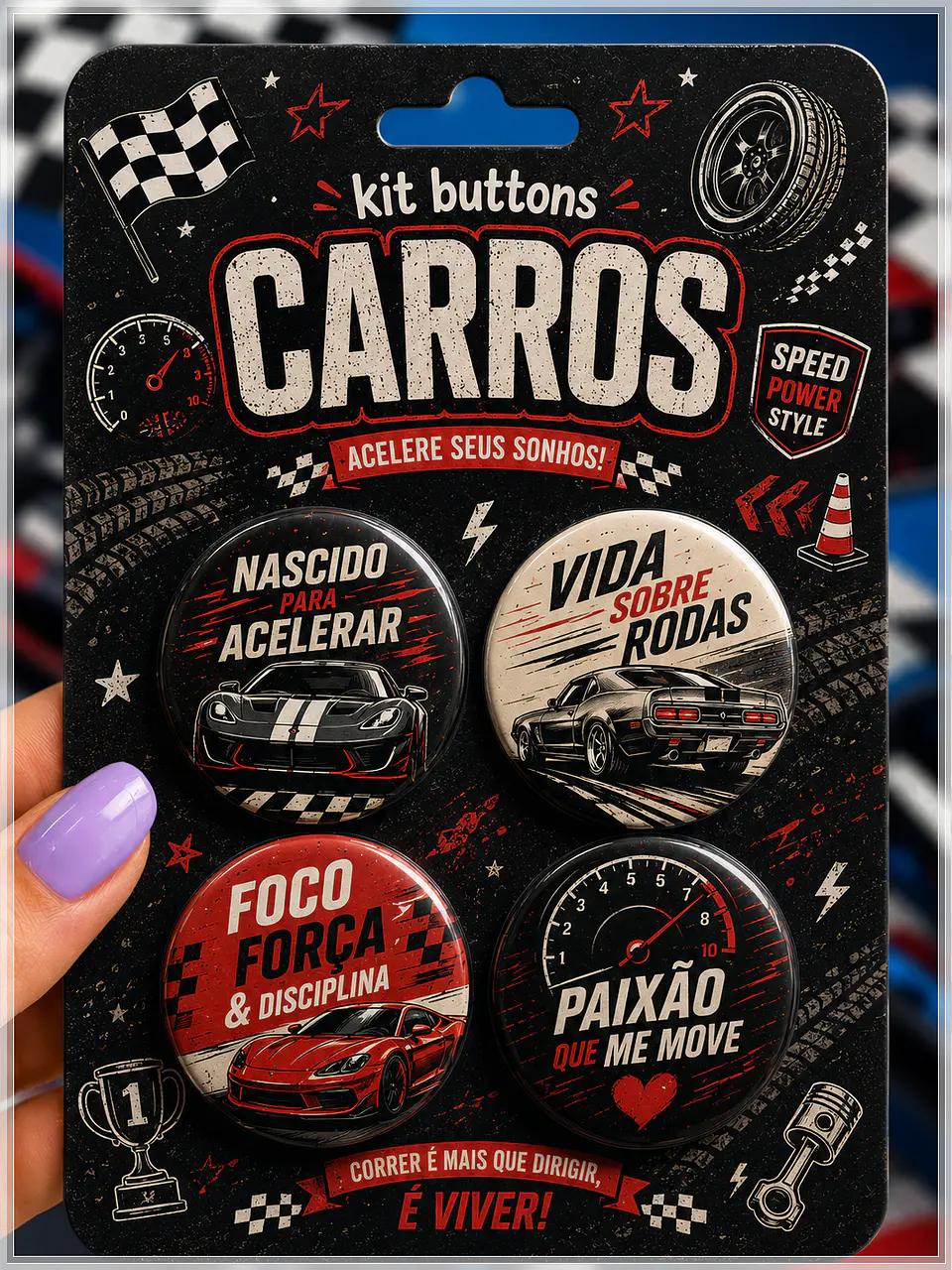 Arquivo de Corte Buttons Carros 1