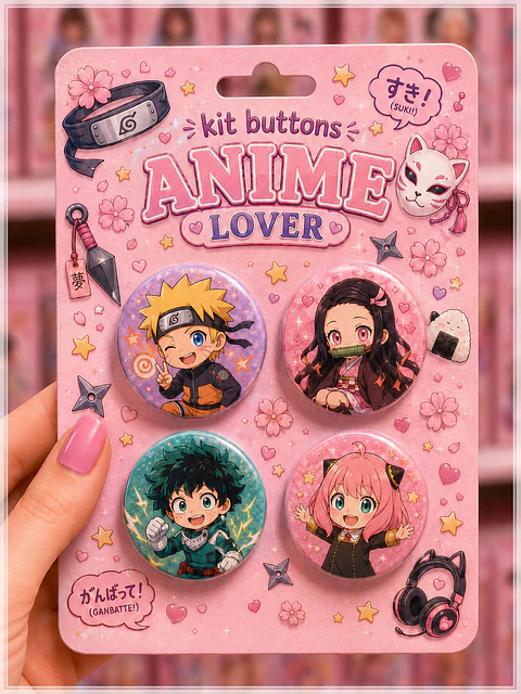 Arquivo de Corte Buttons Anime Love