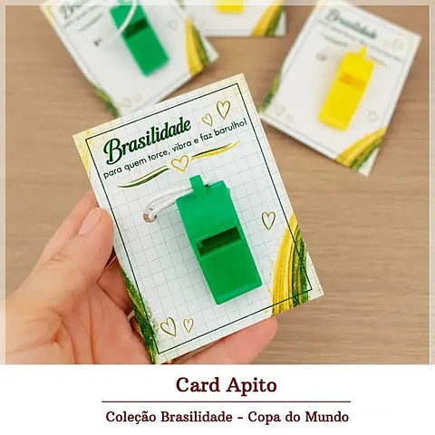 Arquivo de Corte Card Apito Brasilidade Copa do Mundo