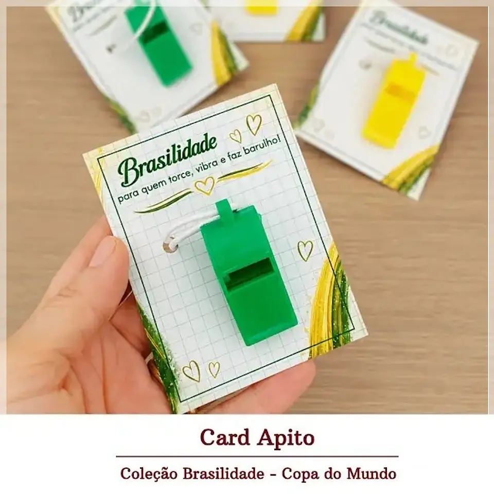 Arquivo de Corte Card Apito Brasilidade Copa do Mundo 1
