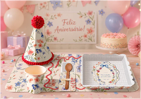 Susplat Jogo de Mesa Floral