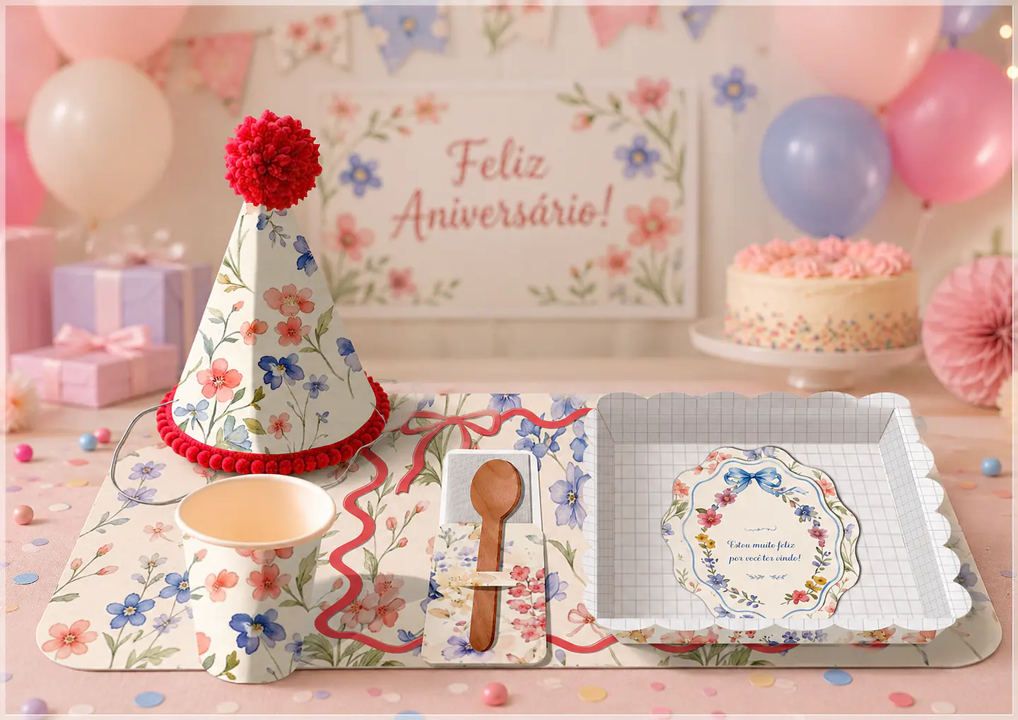 Susplat Jogo de Mesa Floral 1