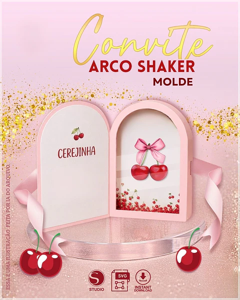 Arquivo de Corte Convite Arco Shaker 32