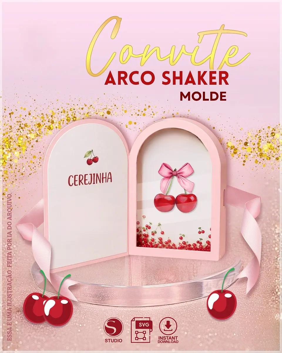 Arquivo de Corte Convite Arco Shaker 32 1
