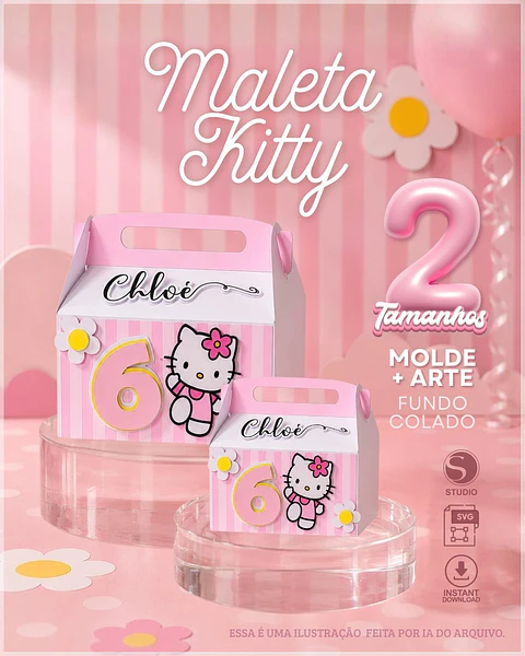 Arquivo de Corte Maleta Hello Kitty 22