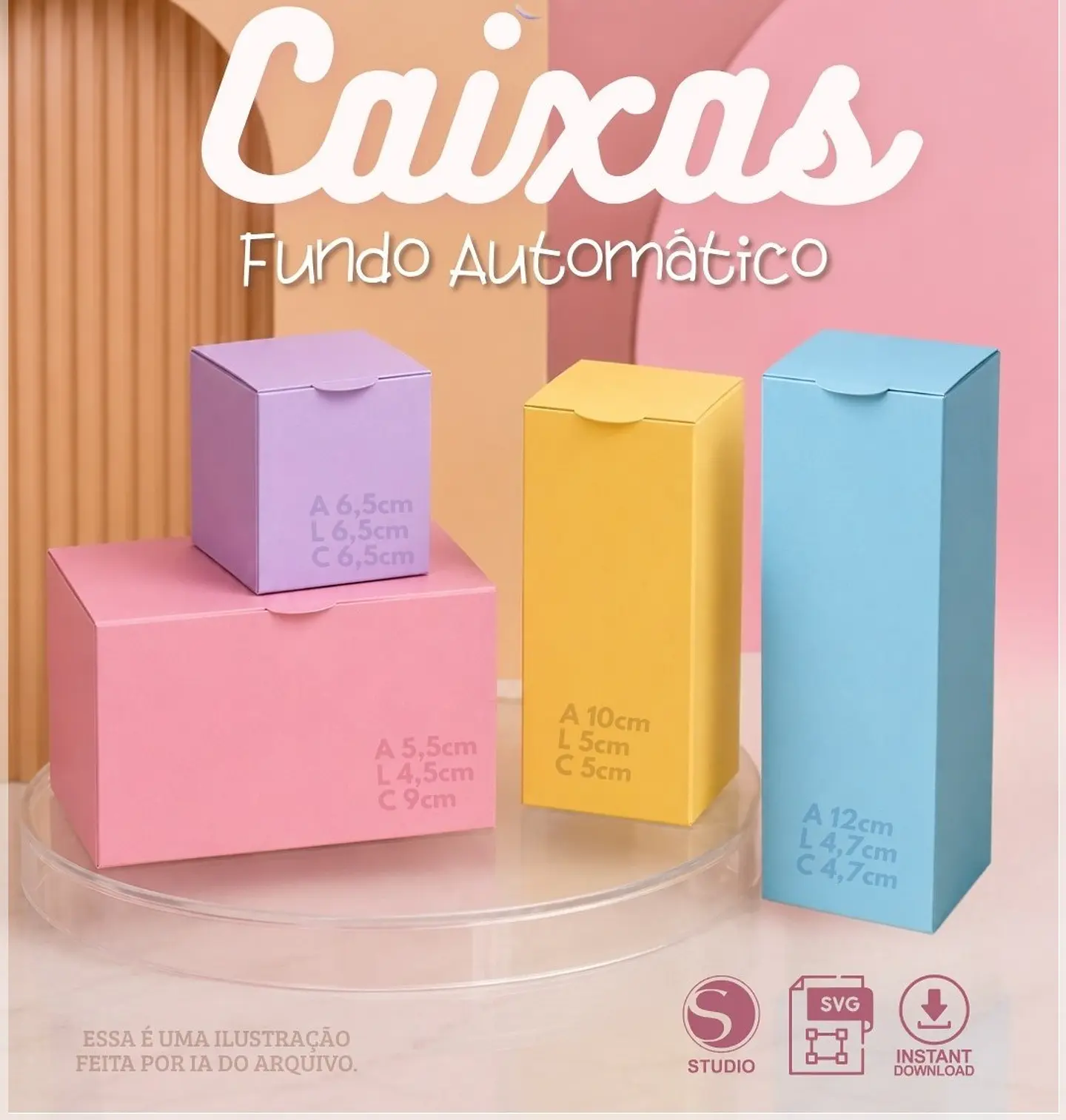 Arquivo de Corte Caixas Automaticas Retangular e Quadrada 20 1