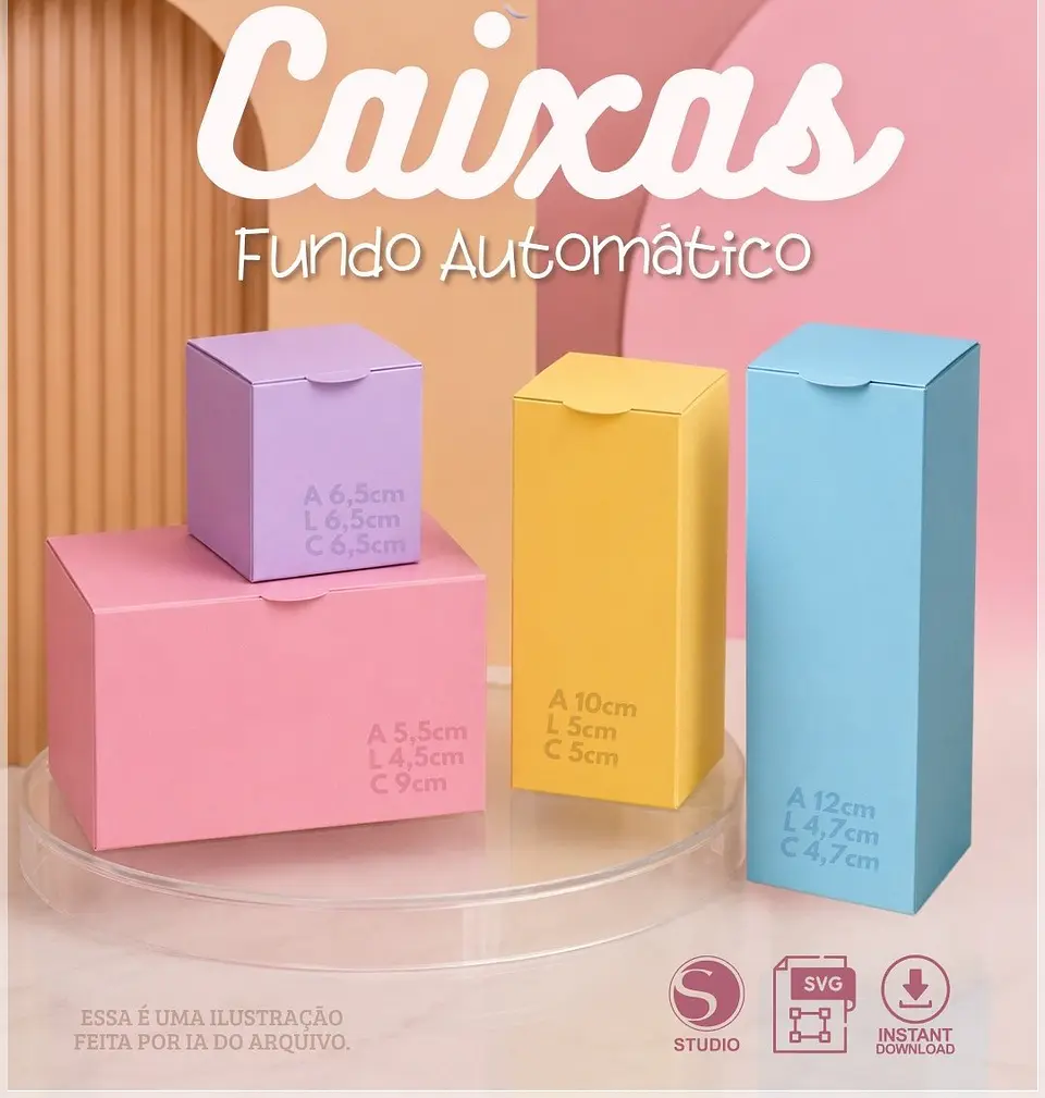 Arquivo de Corte Caixas Automaticas Retangular e Quadrada 20 1