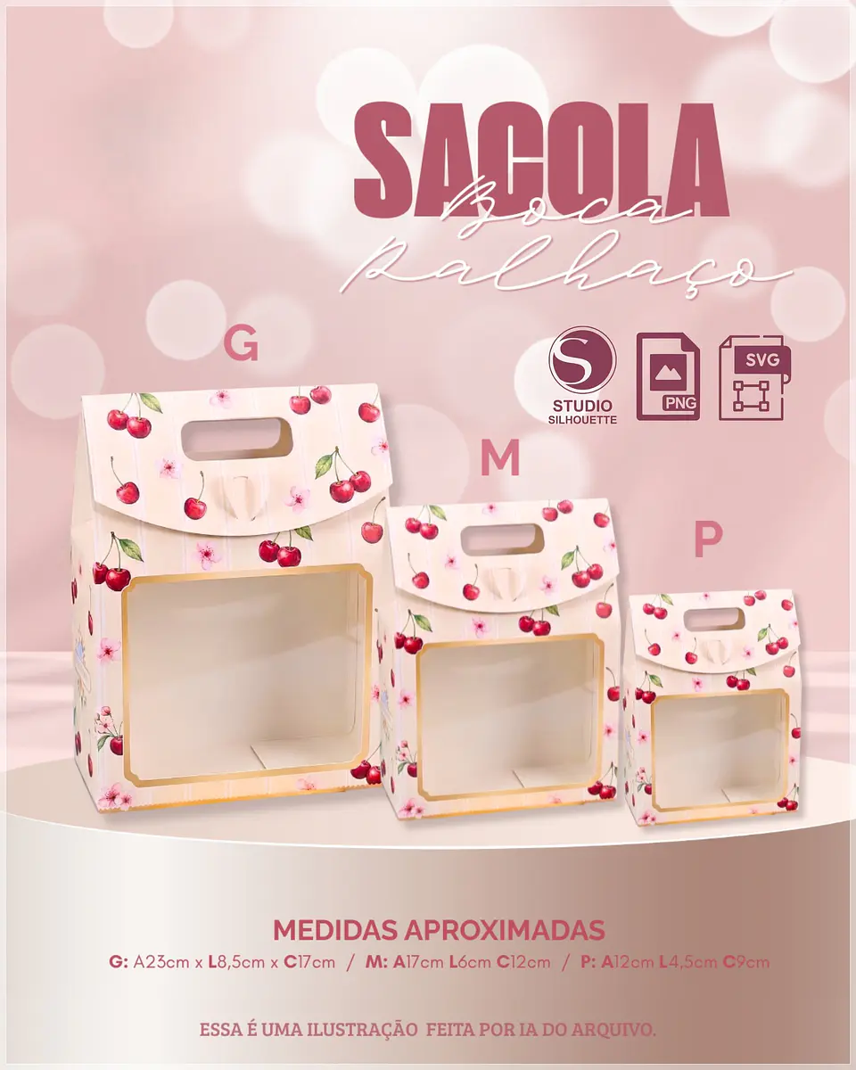 Arquivo de Corte Sacolinha Boca de Palhaço 7 1