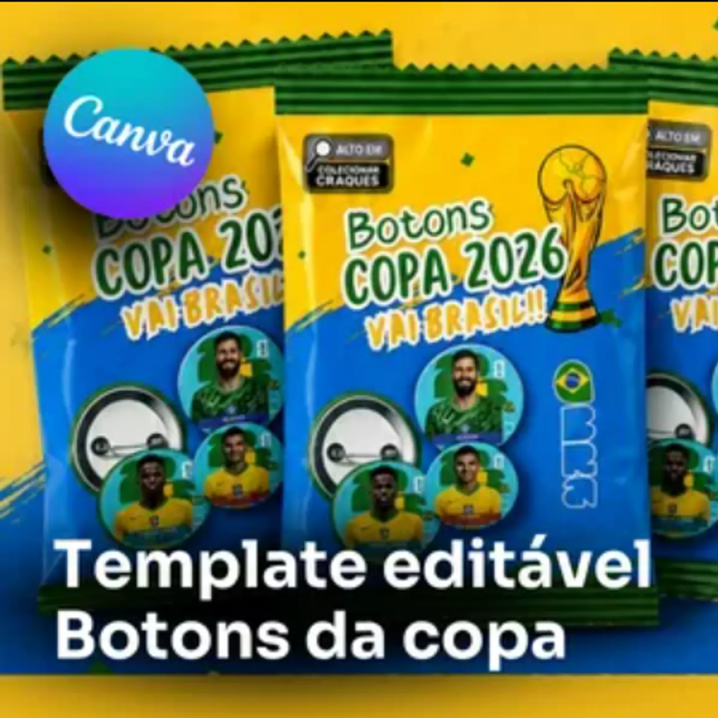 Arquivo de Corte - Templates Botons da Copa 1
