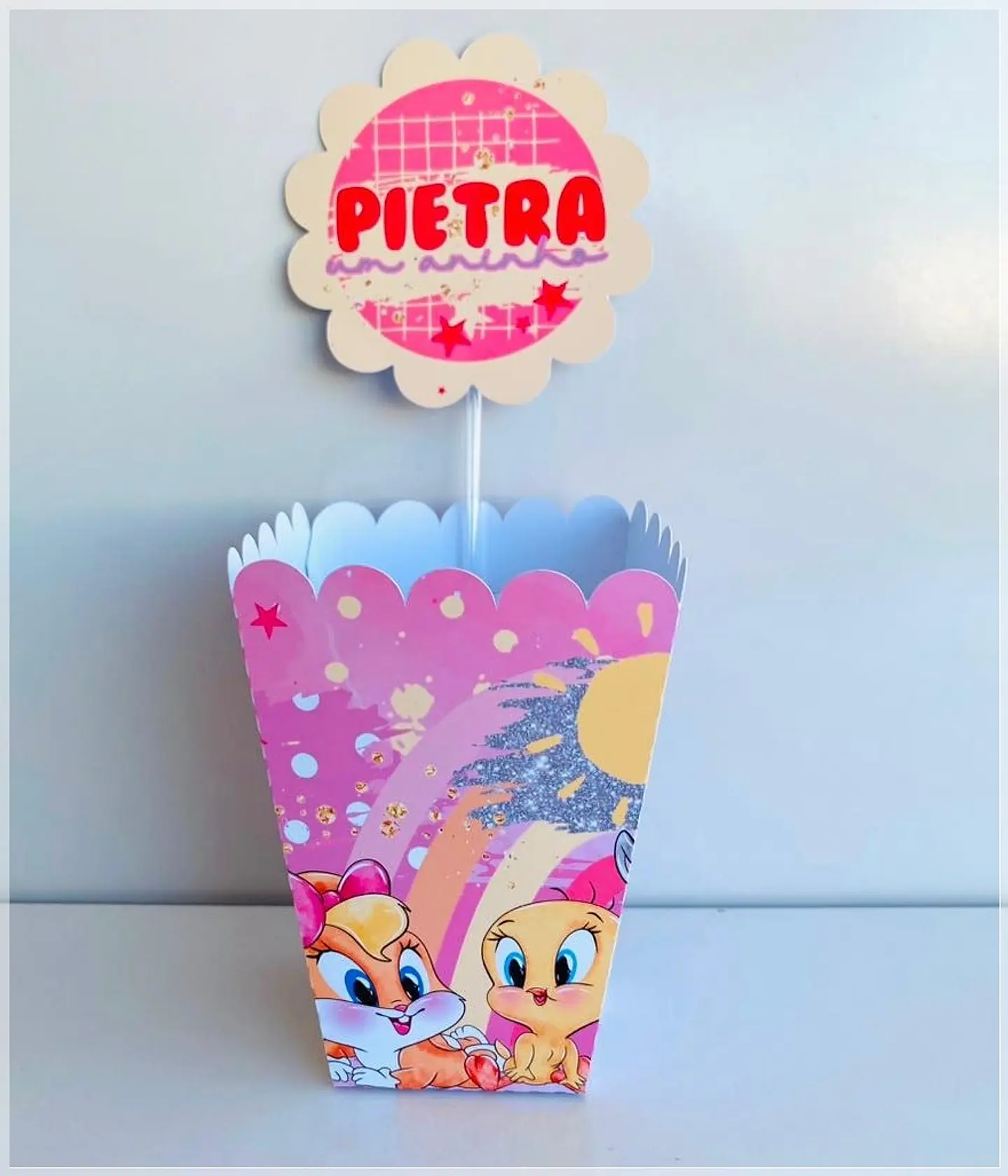 Arquivo de Corte Centro de Mesa Cachepô Looney Tunes Menina 88 1