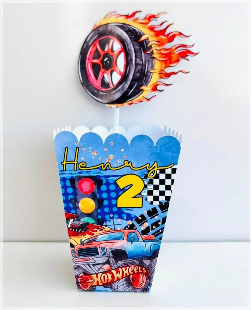 Arquivo de Corte Centro de Mesa Cachepô Hot Wheels 86 1