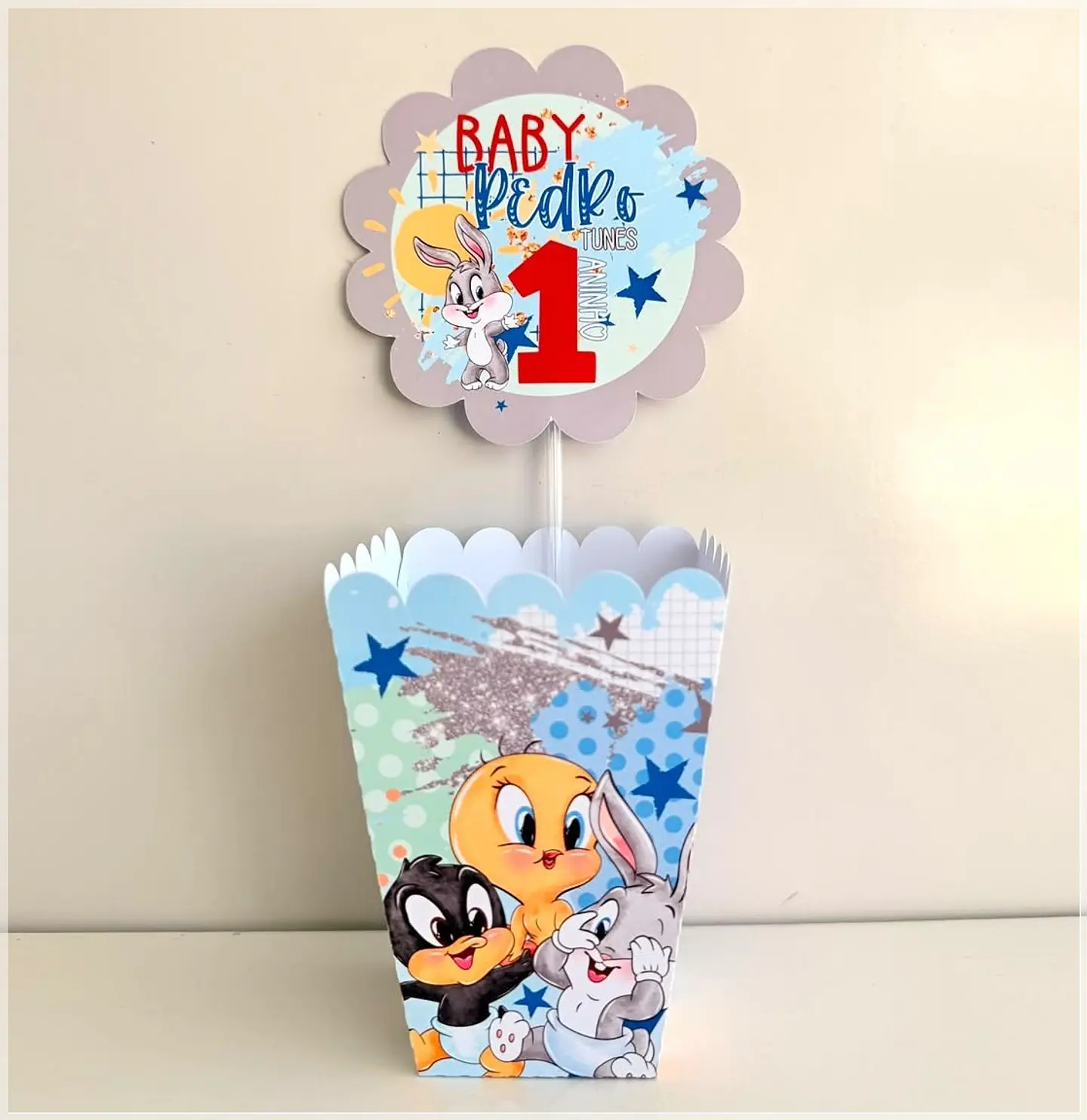 Arquivo de Corte Centro de Mesa Cachepô Looney Tunes 65 1