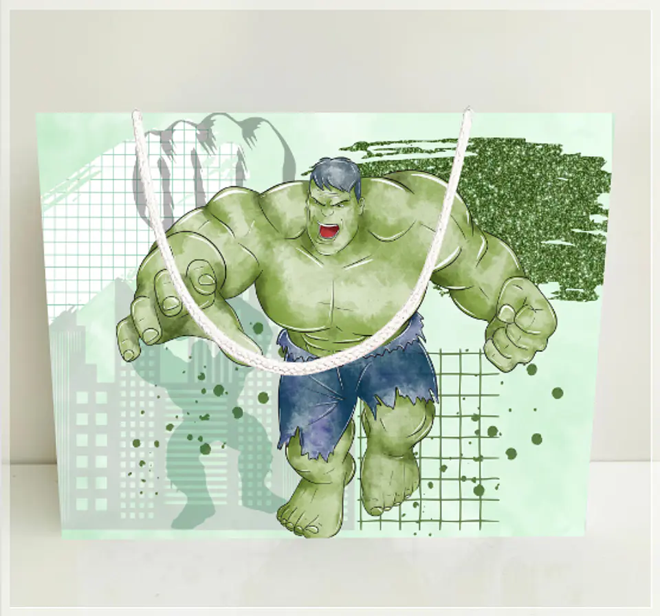 Arquivo de Corte - Sacolinha Hulk 1