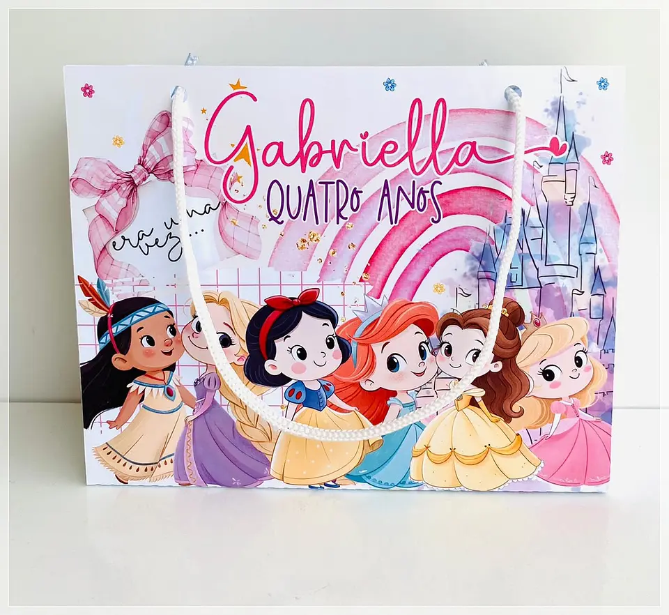 Arquivo de Corte - Sacolinha Princesas Disney 1