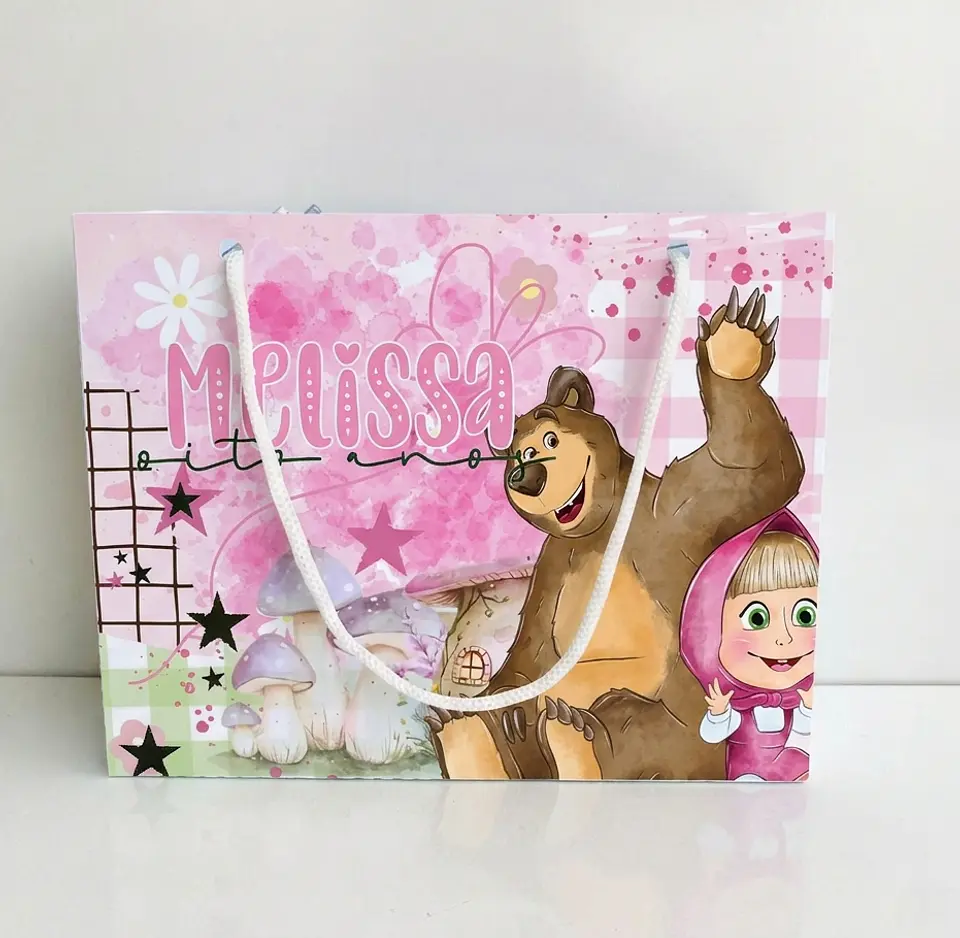 Arquivo de Corte - Sacolinha Masha e o Urso 1