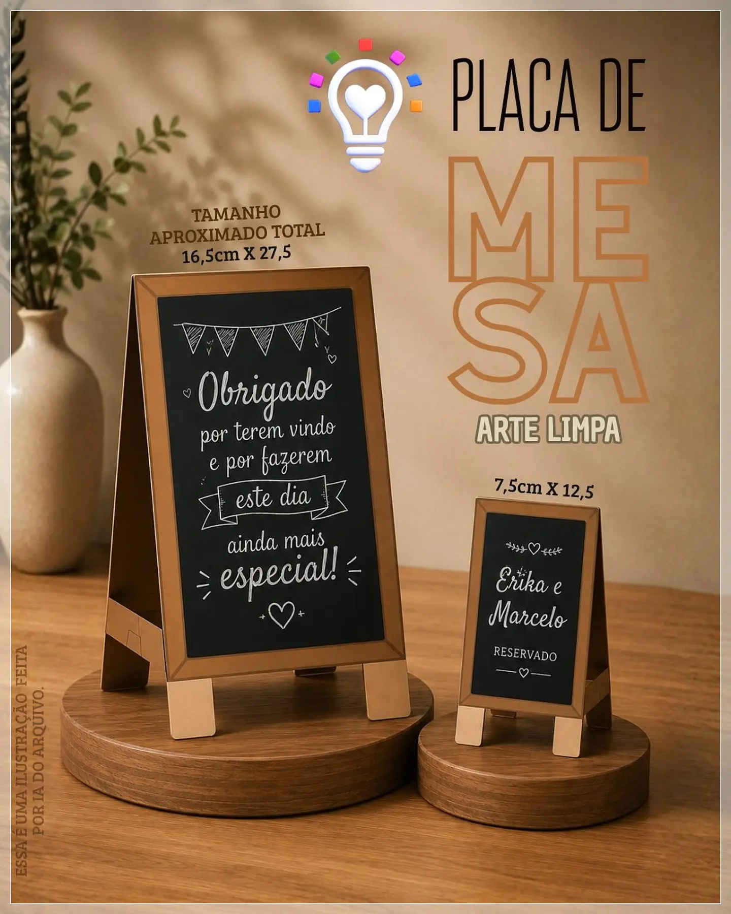 Arquivo de Corte Plaquinha de Mesa Estilo Quadro 1