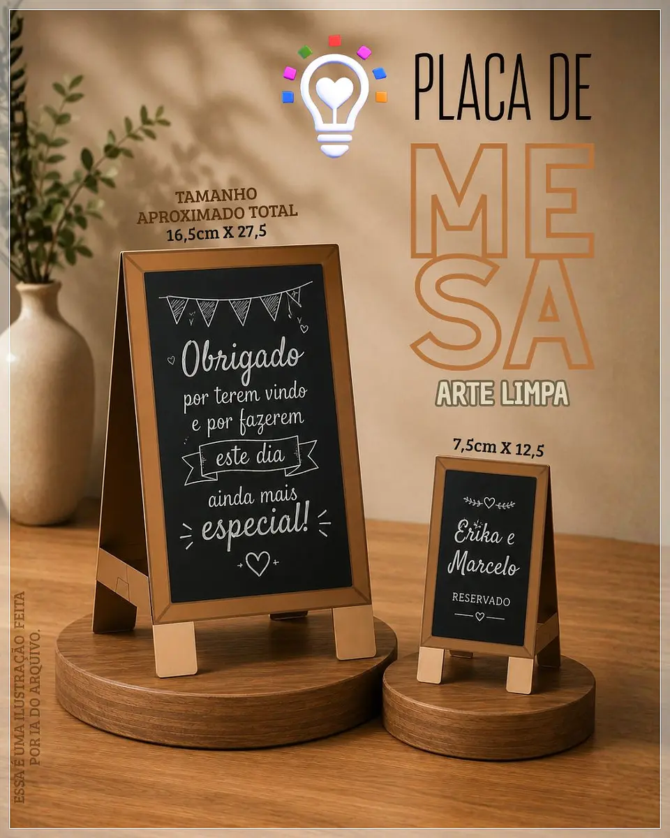 Arquivo de Corte Plaquinha de Mesa Estilo Quadro 1